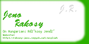 jeno rakosy business card